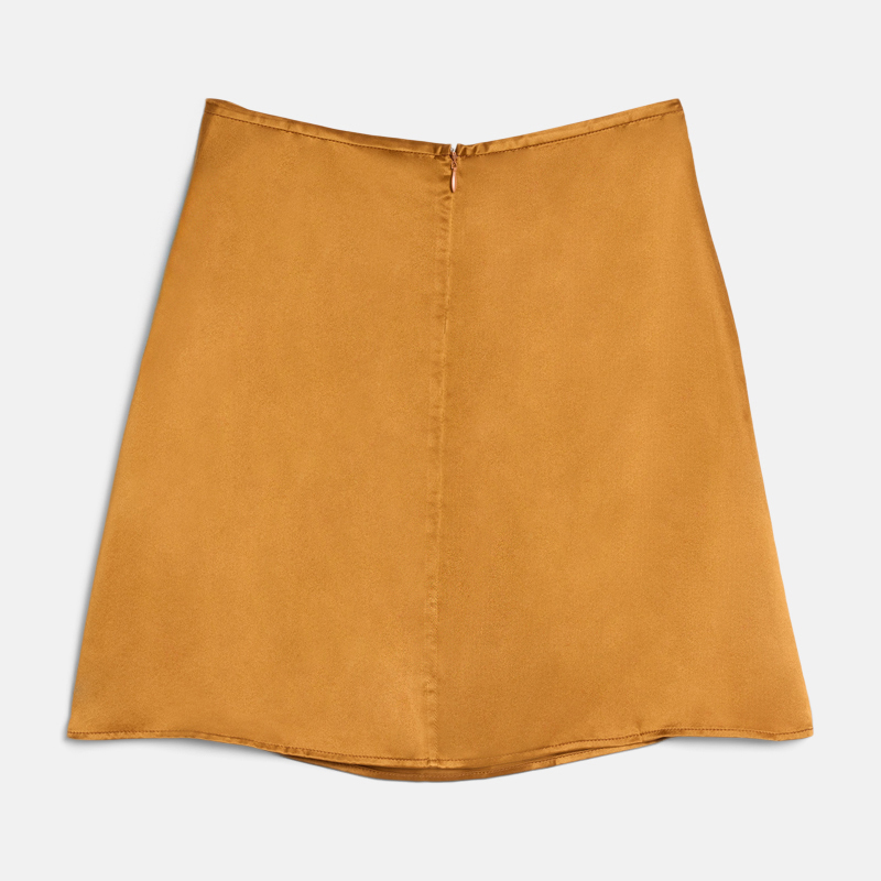 Super Flea Market+Lily Silk+yellow orange mini skirt+Amarsana Gendunova1